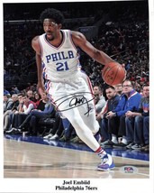 Joel Embiid signed 8x10 Photo PSA/DNA Philidelphia 76ers Autographed Sixers - £533.63 GBP