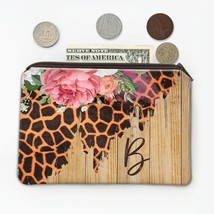 Animal Print Giraffe : Gift Coin Purse Flower Fashion Personalized Name Initial  - £7.98 GBP