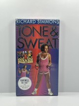 NEW Sealed Richard Simmons Tone &amp; Sweat Workout VHS Farewell To Fat 1994 - £9.12 GBP
