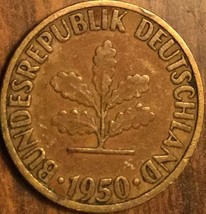 1950 GERMANY FEDERAL REPUBLIC 5 PFENNIG COIN - £1.23 GBP