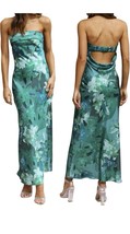 Women&#39;s Sexy Satin Tube Maxi Dress Elegant Silk Strapless Open Back Part... - $25.74