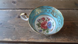 Antique Flower Floral Tea Cup by John Aynsley 3.75&quot; - $112.93