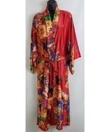 Natori Women&#39;s Robe Floral Print Multi-Color Fringe Loop Belt Size S - £101.74 GBP