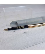 Vintage Roy Clark Signature Black Gold Ballpoint Pen Photo Dome End &amp; Sl... - £30.62 GBP