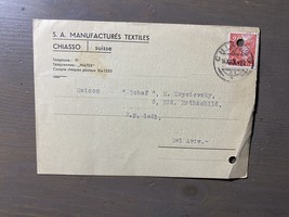 Vintage Old Postcard Telegram From Switzerland To Palestine 1936 - $9.47