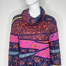 Aldomartins Anthropologie Sweater Multicolor Size 12 Cowl Neck Artsy Abs... - $28.77