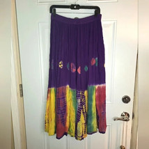 Passion purple Tie Dye Gypsy Elastic Waist Maxi Skirt  Size: Med-Large - £22.50 GBP