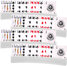 (Set of 4) Playing Card Holder for Kids Seniors, Domino Holder, Plastic Hands Fr - £15.57 GBP