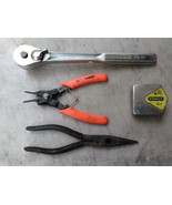 8MM99 CRAFTSMAN TOOLS: 1/2&quot; RATCHET &amp; FULLER PLIERS &amp; CAL HAWK I/O RING ... - $27.94