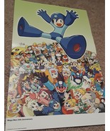 Mega Man 20th Anniversary 15.5&#39;&#39;x11.5&#39;&#39; Nintendo Power Double Sided Poster - £9.49 GBP