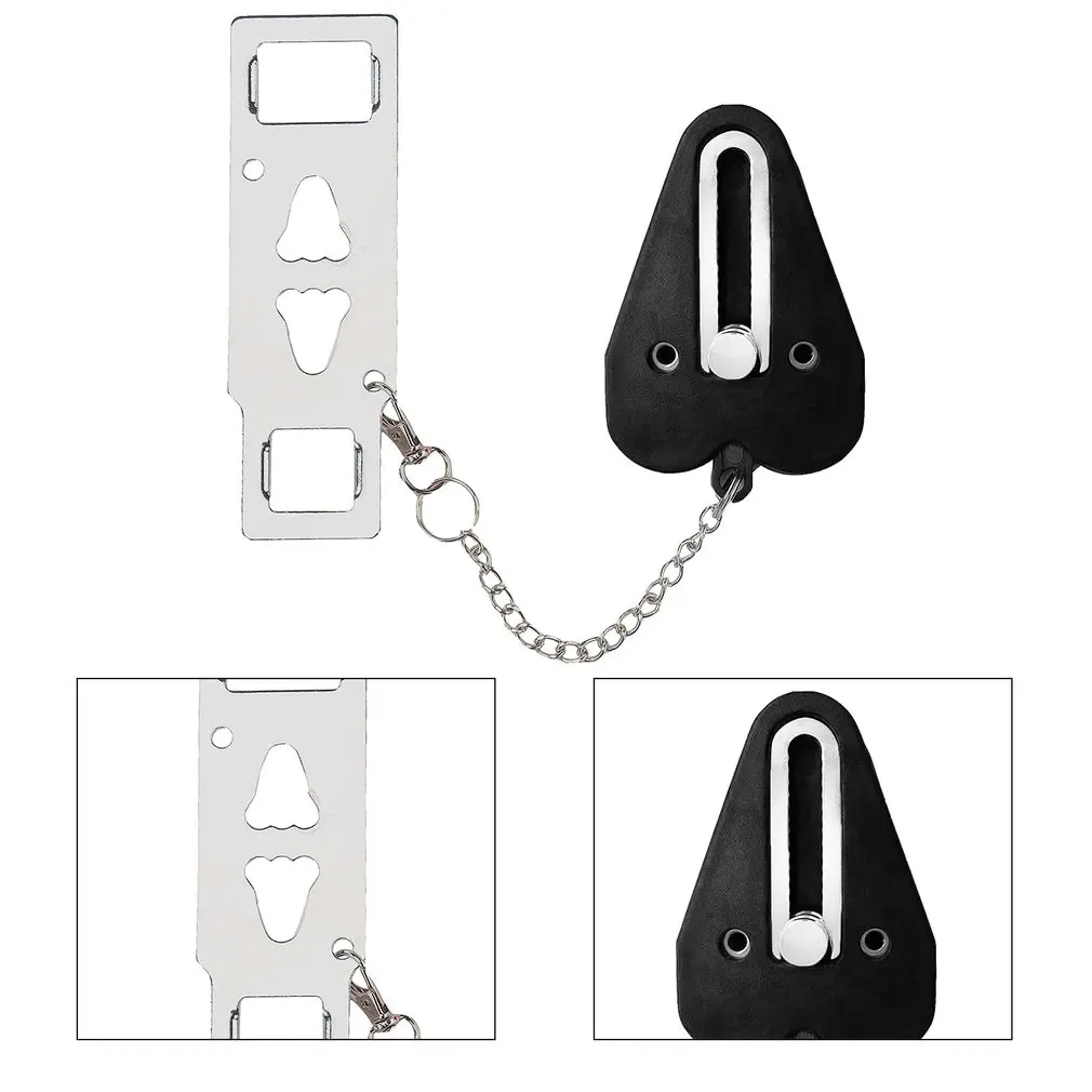 Travel Portable Door Lock Anti-theft Security-Protection Safety Latch Metal Lock - £19.28 GBP