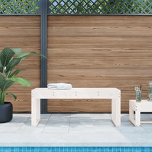 Garden Bench White 110x38x45 cm Solid Wood Pine - £52.06 GBP