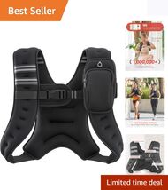 Reflective 12lb Weighted Vest for Strength Training and Fitness - Secure... - $49.45