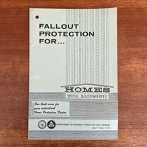 Vintage Civil Defense 1967 booklet H-12 Fallout Protection For Homes Basements - £19.46 GBP