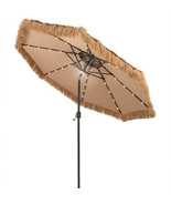 10 Feet Hawaiian Style Solar Lighted Thatched Tiki Patio Umbrella - Colo... - €195,74 EUR