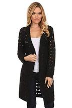 High Secret Women&#39;s Trendy Knit Open Trench Cardigan with Pockets (Black... - $49.49