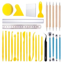 22Pcs Modeling Clay Sculpting Tools Kits, Ball Stylus Tool, Pottery Tools, Rubbe - £20.53 GBP