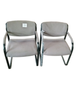 LOT OF 2 Visitor&#39;s Deluxe Sled Base Chair, Thick Padded Seat and Back - ... - £155.69 GBP