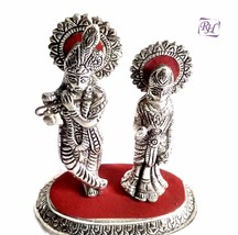 Aluminium Lord Krishna Radha Statue Skulptur Religiös EDH Avatar Von Vishnu - £28.07 GBP