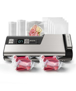 Vacuum Sealer Machine, 95kPa 140W One Hand Operation Food Sealer, Double... - £434.50 GBP