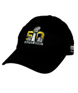 Super Bowl 50 Black Strapback Hat CASTROL EDGE Motor Oil - NFL Broncos P... - £13.13 GBP