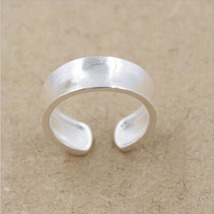 925 Sterling Silver Jewelry Simple Concave Surface Korean Wholesale Popular Ring - £8.78 GBP