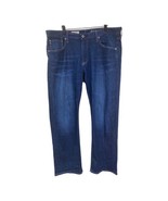 AG Adriano Goldschmied The Protégé Straight Leg Blue Jeans 38x34 (40x32 ... - £17.99 GBP