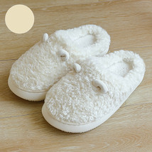 Luffy fur winter home plush slippers women cute cartoon ear platform slides warm indoor thumb200