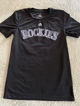 Majestic Colorado Rockies Baseball Black Purple Arenado 28 Short Sleeve ... - £7.30 GBP