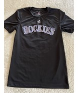 Majestic Colorado Rockies Baseball Black Purple Arenado 28 Short Sleeve ... - £7.32 GBP