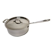All-Clad Metal Crafters Stainless Steel Deep Saute Pan With Lid 6 QT - £89.43 GBP