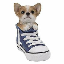 Ebros Lifelike Taco Chihuahua Puppy Dog in Sneaker Shoe Figurine 6.75&quot;H - £27.64 GBP