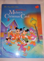 Golden Book Mickey&#39;s Christmas Carol Scrooge Tiny Tim Classic Hardcover (1990) - £5.42 GBP