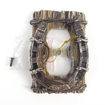 Double Electric Outlet Wall Plate Cover Western Style Horse Shoe Barb Wi... - $15.74