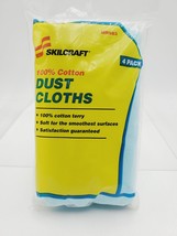 Vintage SKILCRAFT Dust Cloths 100% Cotton Terry Unopened Package Blue - $141.84 MXN