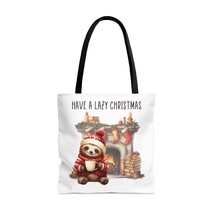 Tote Bag, Christmas, Sloth, Personalised/Non-Personalised Tote bag, awd-815, 3 S - £22.38 GBP+