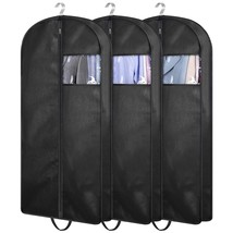 43&quot; Suit Bags For Closet Storage And Travel, Gusseted Hanging Garment Bags For M - £27.25 GBP
