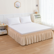 Elegant Comfort Ruffle Bed Skirt - Around Style Elastic Bed Wrap - 16 in... - £14.05 GBP