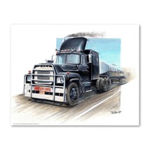 Signed CONVOY Rubber Duck Mack Truck Poster Print Wall Art 11x14 Unframed - $449.81 MXN