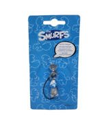 THE SMURFS 2011 MOBILE HANGER / DANGLE CHARM SMURF W/ ROCK NEW IN PACKAGE - £8.96 GBP