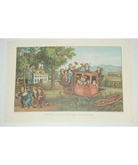 Currier &amp; Ives Calendar Topper Young Blood In An Old Body Lithograph Fin... - £23.64 GBP