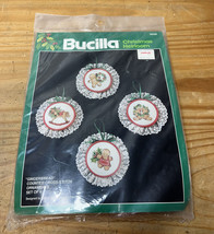 Vintage Bucilla Christmas Gingerblbread Counted Cross Stitch Ornament Kit #82449 - £14.79 GBP