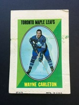 1970-1971 Topps Sticker Stamp Wayne Carleton Toronto Maple Leafs - $3.99