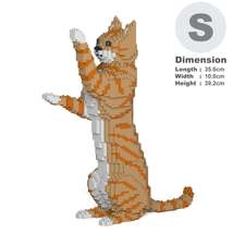 Orange Tabby Cats Sculptures (JEKCA Lego Brick) DIY Kit - £78.33 GBP