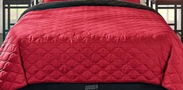 Reversible Quilt Red and Black Full Queen Comforter Only Polyester Machi... - £33.60 GBP