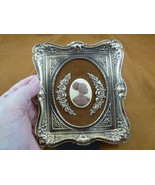 CFA20-8) FRAMED CAMEO African American Woman Victorian brass desk shelf ... - $80.53 CAD