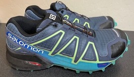 Women&#39;s SALOMON Speed Cross 4 Trail Running Shoes Size 6 Ortholite Goretex Blue - £71.09 GBP