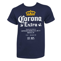 Corona Extra Bottle Label Navy T-Shirt Blue - £22.69 GBP+