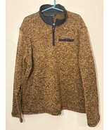 Eddie Bauer Mens Brown Quarter-Zip Pullover Sweater Size XL 100% Polyester - $436.96 MXN