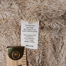 C'ESTTOI GV1087 Women's Girls/Women's Green Cotton Blend Sherpa Vest Size Medium image 4